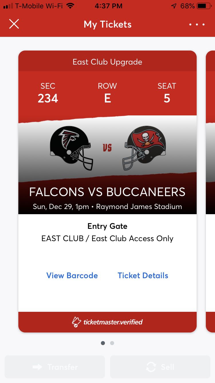 Falcons vs Buccaneers! Dec 29th