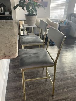 2 Gray Bar Stools