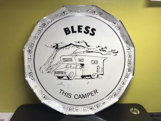 Vtg bless this camper tray