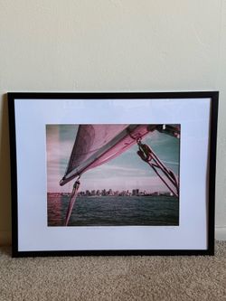 Sailboat San Diego Bay Framed Fine Art Film Photography Print 16x20