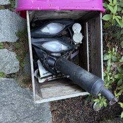 Free Yamaha Raptor Parts. Exhaust And Headlights