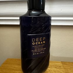 New Bath Body Works DEEP OCEAN MEN 3-in-1 Hair Face Body Wash Shower Gel 10 oz