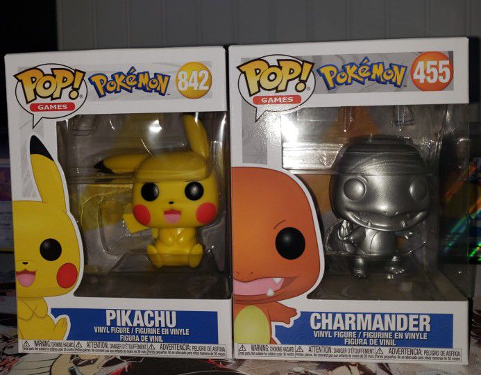 Funko Pop Pikachu And Charmander 