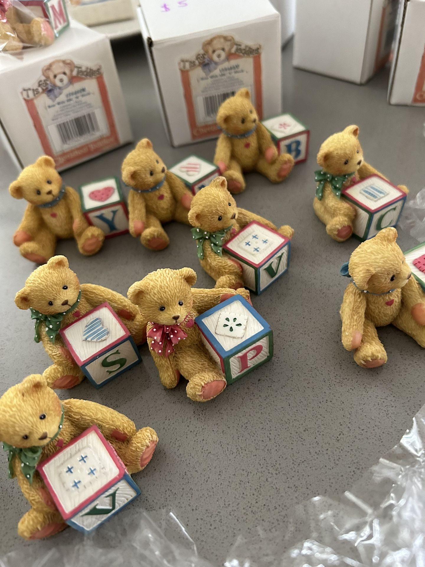 36 Vintage Cherished Teddies Alphabet Bear, $5 Each