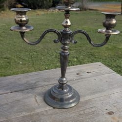 Godinger Silver Art Co. Silver-Plated 3-Arm Candelabra 14.5" Classic Decor Piece