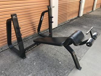Commercial Decline Precor Icarian Olympic Weight Bench! Barbell & Weight Plates Available!