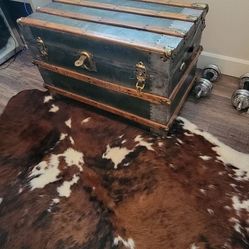 Restored antique steamer trunk