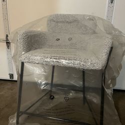 NEW Azalea Boucle Upholstered Counter Stool - Set of 2