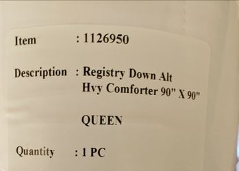 Queen Size Heavy alt down comforter from hotel supplier