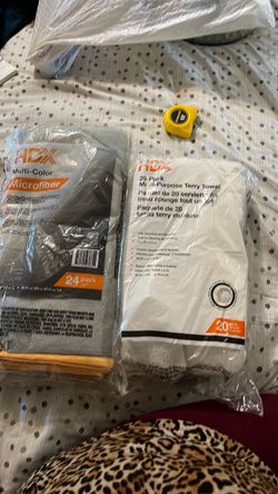 New 2 Packs HDX Microfiber and Terry Towel Bundle