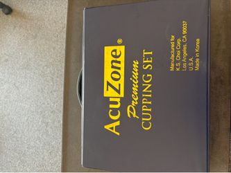 AcuZone Premium Cupping Set - 18 Cups (Missing Smallest) w/ Hand Pump, Case & Extension Tube - Excellent Condition