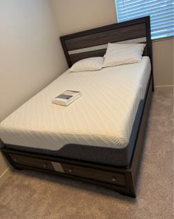 Queen Bed Frame with Storage Drawers - BRAND NEW - Same Day Delivery and Set Up