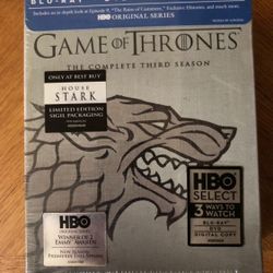 Game of Thrones Best Buy Exclusive House Stark Sigil Edition Blu Ray Season 3