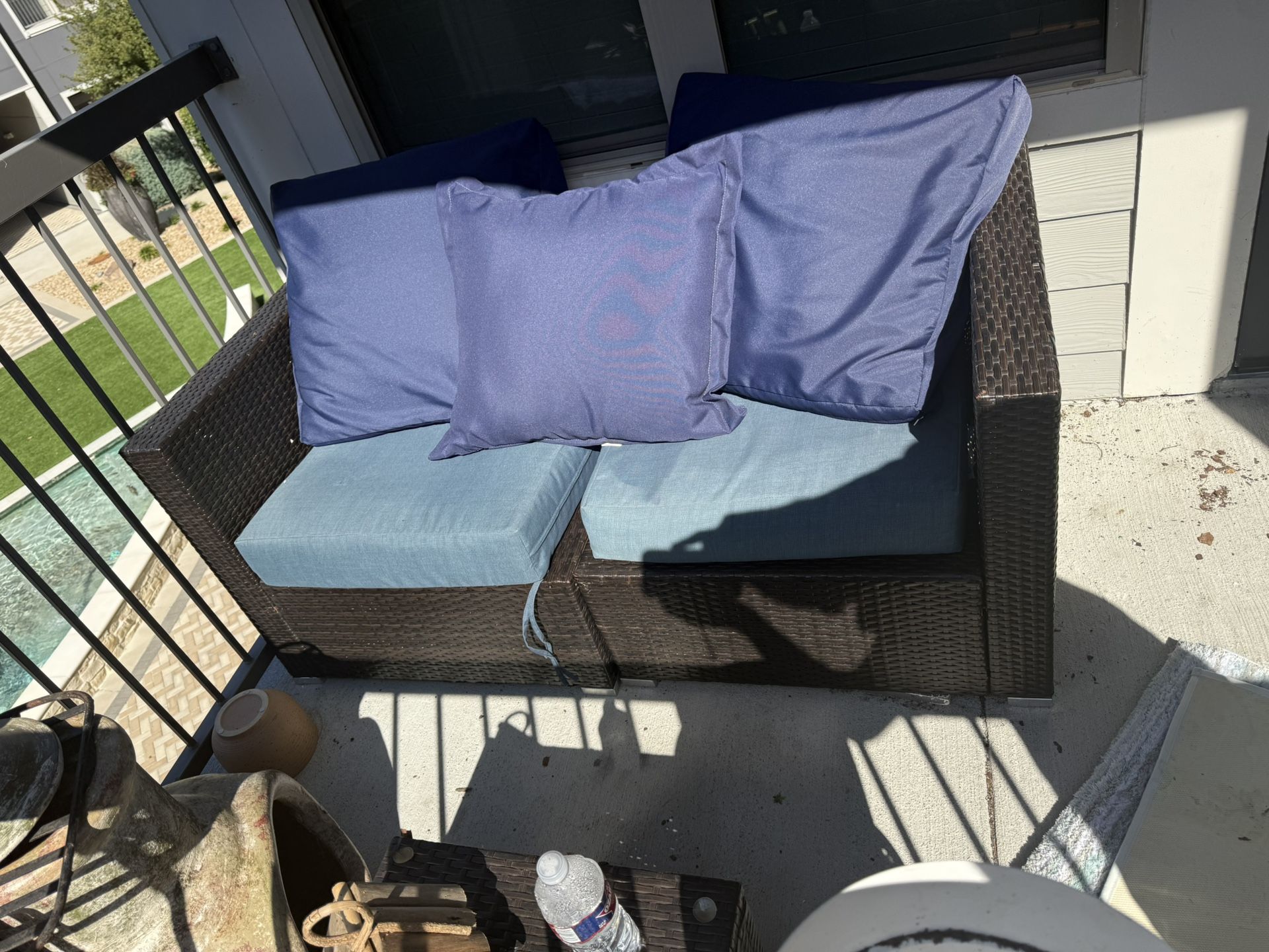 Patio Furniture 3 Piece Set + Pillows