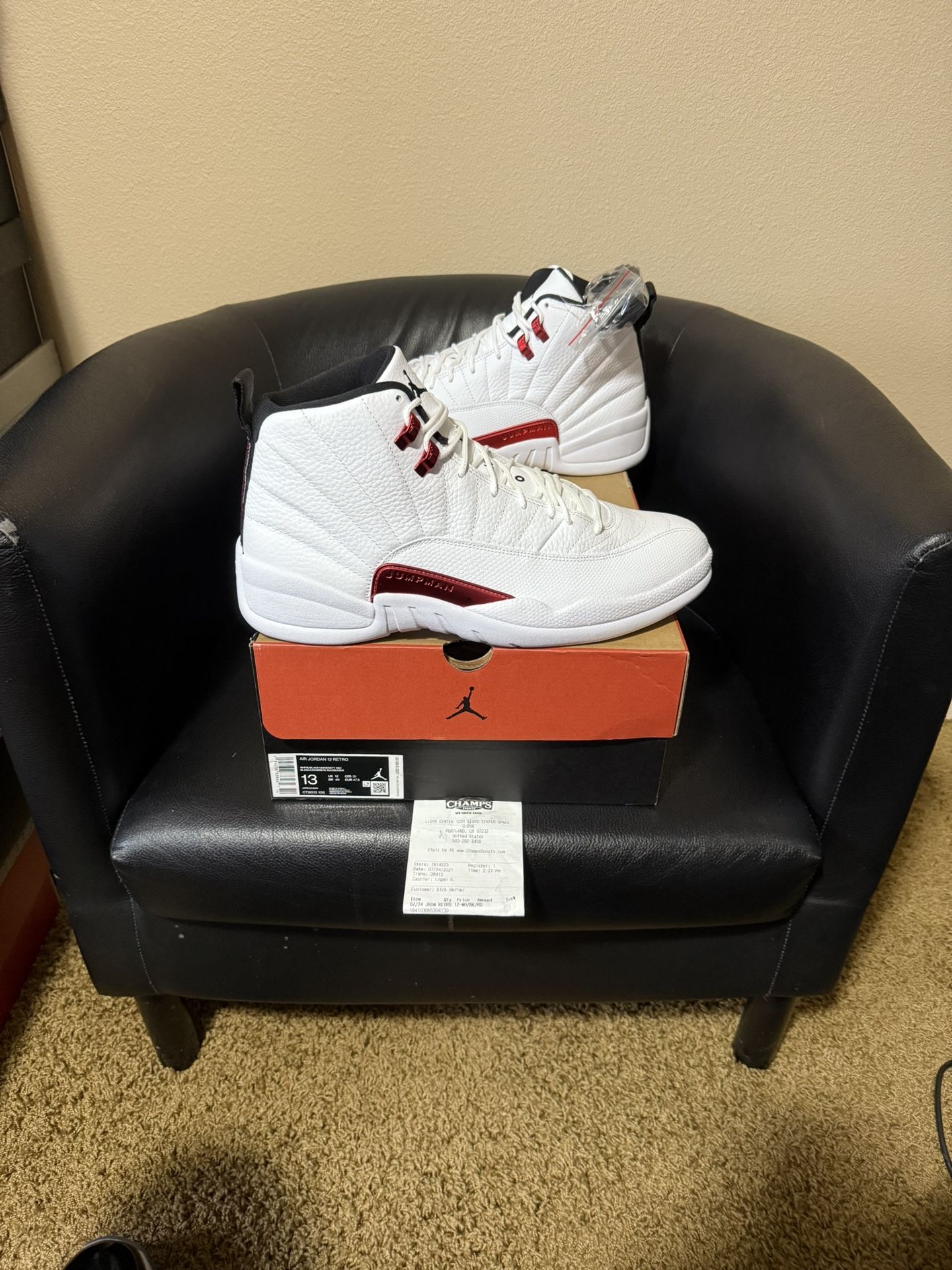 Brand new Air Jordan Red Twist 12’s size 13 with original box and proof of purchase.
