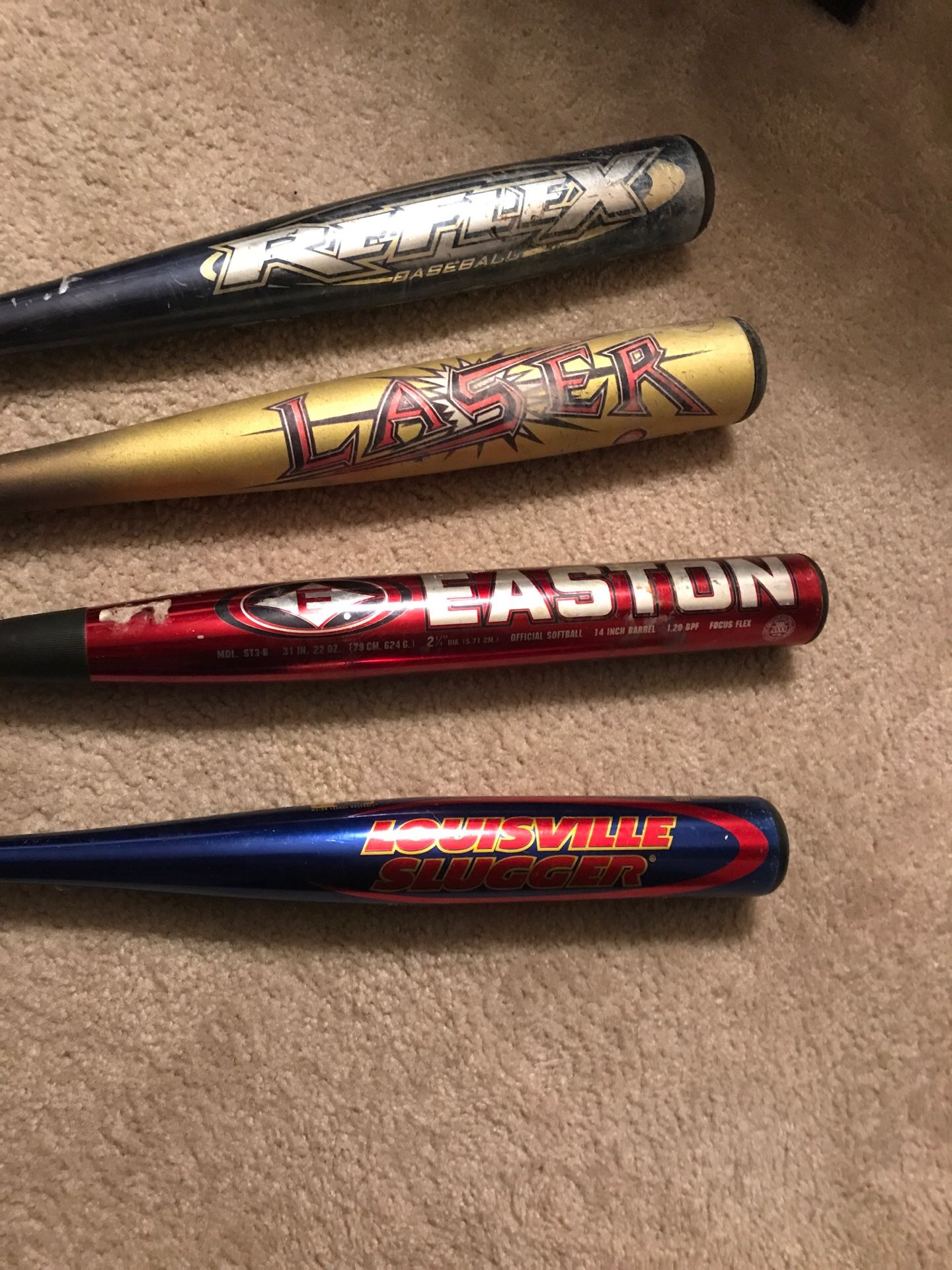 Baseball and softball bats for sale