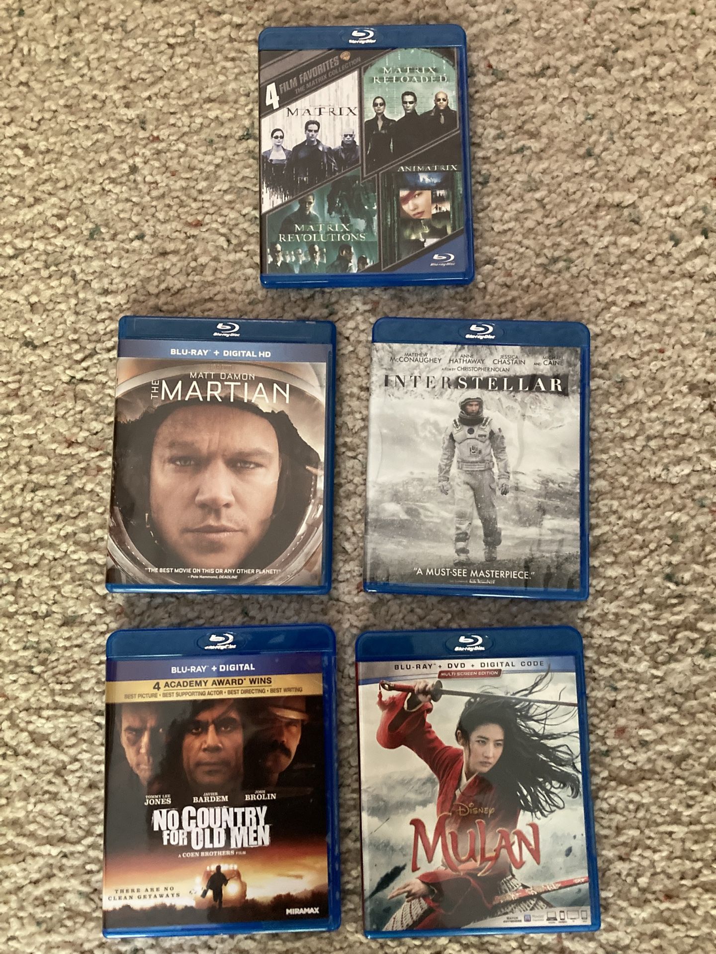 Lot of 5 BluRay Movies (8 films)