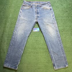 Vintage 1990s Levi 501XX light wash made in USA  jeans