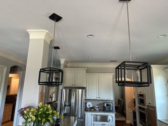 (3) Ceiling Pendant Light - 46 1/2” Tall