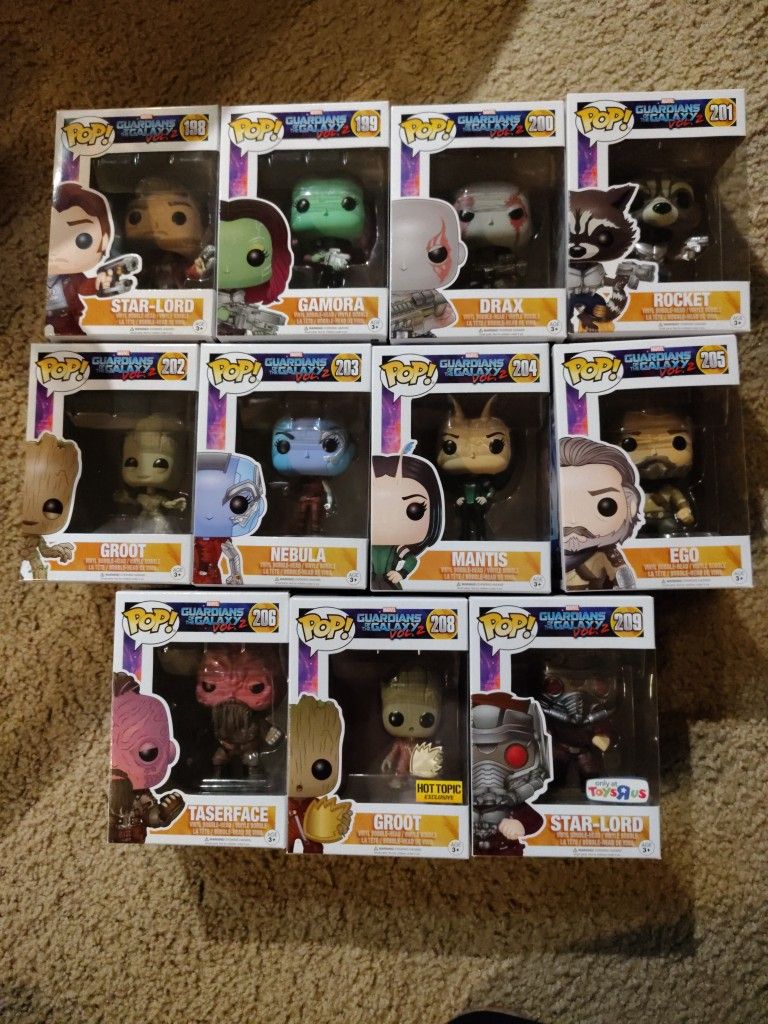 Funko Pops Guardians Of The Galaxy