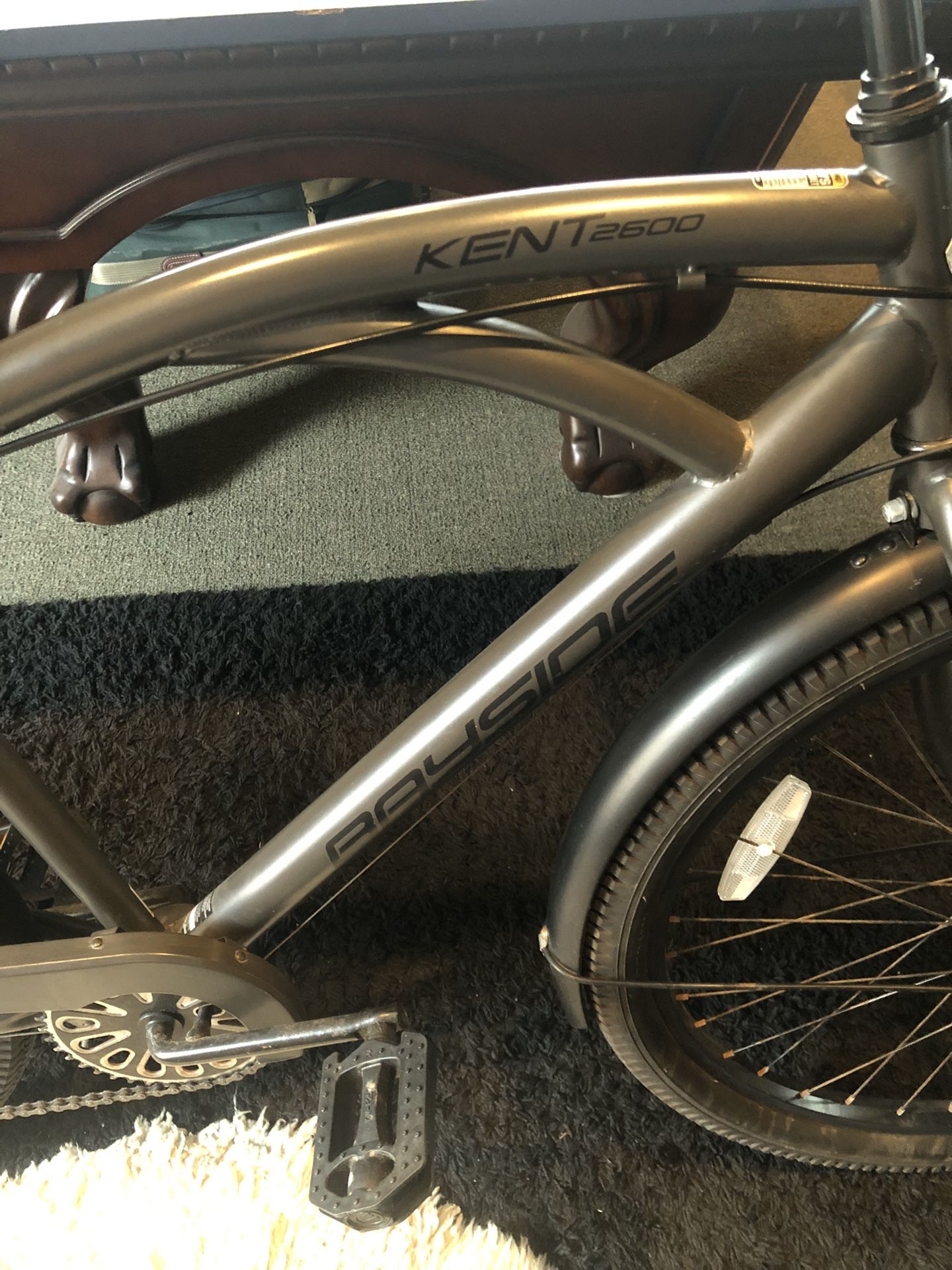 Looks π New !! Bayside Kent 2600 bike W/ Gears + New Bicycle Seat W/suspension -must Come To Huntington Beach