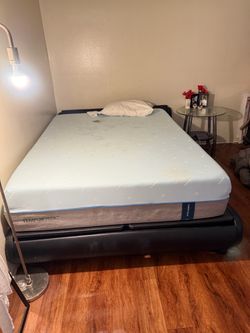Queen size mattress with bed frame