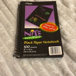 Mead Black Paper Notebook 