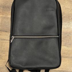 Samsonite Classic Leather Slim Backpack, Black