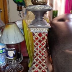 Red Large Pillar Candle Holder