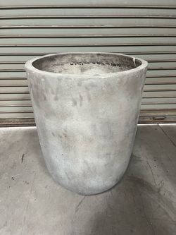 Large 31" Concrete Composite Planter Pot - Lightweight Faux Stones