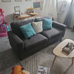 Small Couch. Gray. Smoke Amd Pet Free Home Great Condition