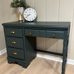 Beautifully Refinished Solid Wood Desk- Free Delivery In The Metro 