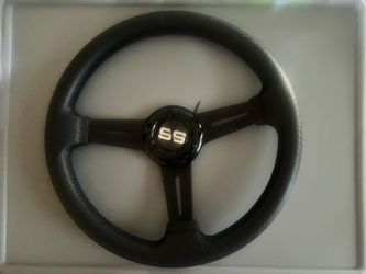 SS Aftermarket Steering Wheel Black 3-Spoke