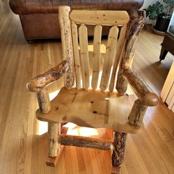 Cabin Wood Rocking Chair