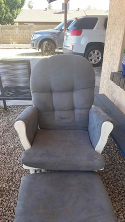 Grey rocking chair