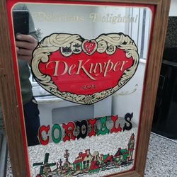 Vintage DeKuyper Cordials Liqueurs Shots Schnapps Bar Glass Sign Mirror 14"x20"