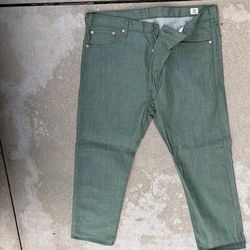 Levis 501 Green White Oak Cone Denim USA Jeans 40x32 NWOT Button Fly