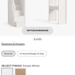 Pottery Barn Kids Fillmore Stair Loft Bed