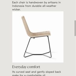 West Elm Sloped Indoor / Outdoor Chairs