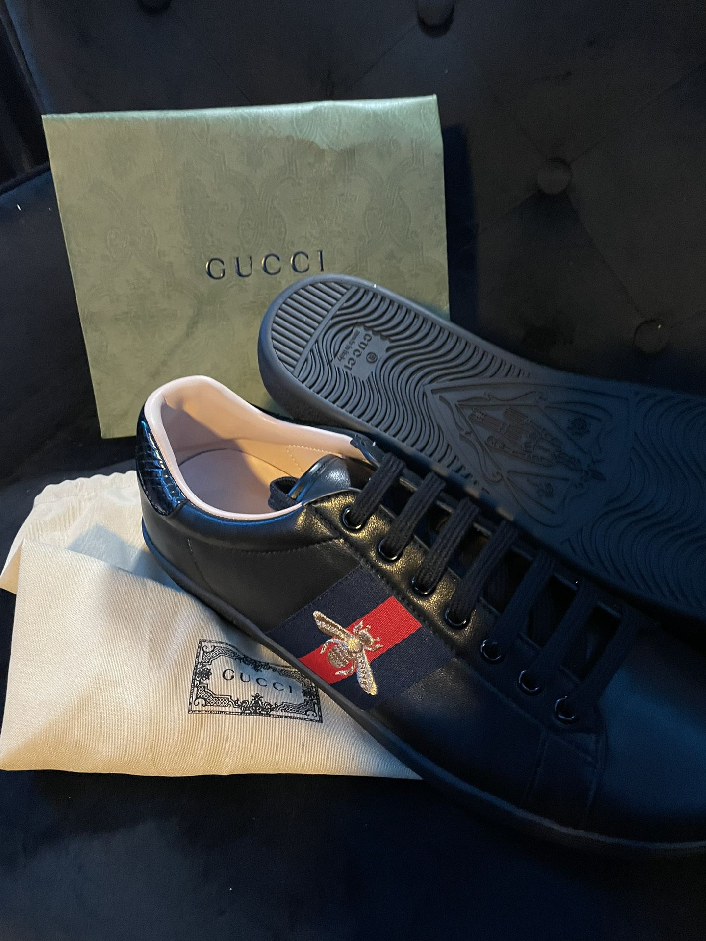 **Brand New** GUCCI MEN'S ACE EMBROIDERED SNEAKER