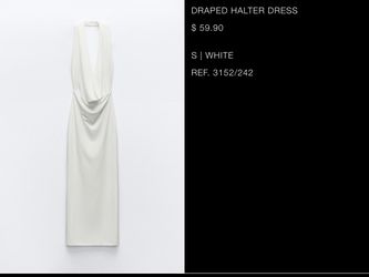 Zara White Dress Halter Top (Brand New)