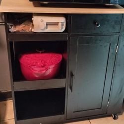 Microwave kitchen rack on wheels and kitchen stand