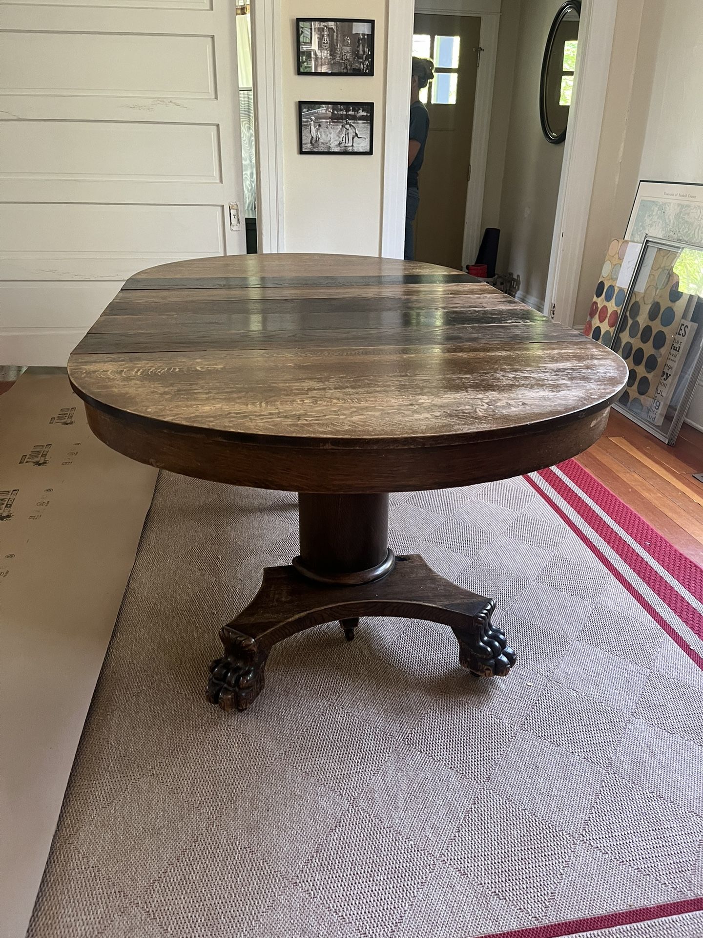 Antique Tiger Oak Table