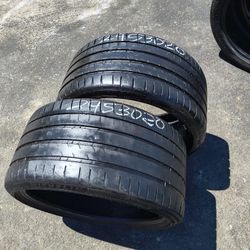Pair 295/30/20 Michelin Pilot Sport 