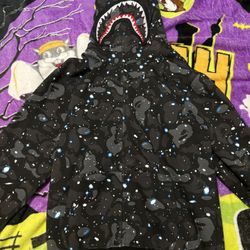 Bape Space Camo Shark Hoodie