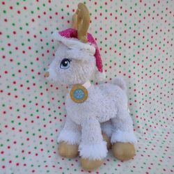 Build A Bear Glisten Reindeer Gold Sparkle Plush Stuffed Animal BAB 13"