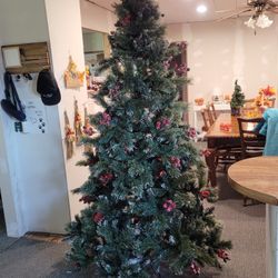 7ft Flocked Artificial Christmas Tree 
