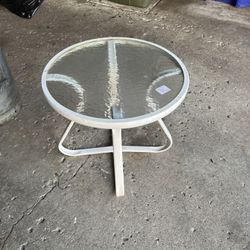 White Glass Table
