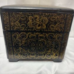 Vintage (60s70s) 3-tiered Melamine Jewelry Or Storage Box - Made In Korea
