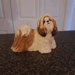 VINTAGE SANDICAST SHIH TZU CAST IRON SANDICAST 